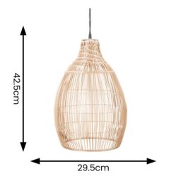 ValueLights Natural Teardrop Solar Powered Outdoor Hanging Pendant Garden Pergola Light - thumbnail 5