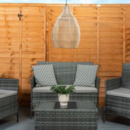 ValueLights Natural Teardrop Solar Powered Outdoor Hanging Pendant Garden Pergola Light - thumbnail 3
