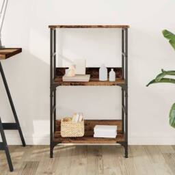 Berkfield Home Book Cabinet Old Wood 50x33x82 cm Engineered Wood in Brown - Size: 50 x 33 x 82 cm - thumbnail 3