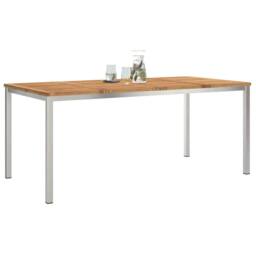Berkfield Home Outdoor Dining Table 180x90x75 cm Solid Wood Acacia in Brown - Size: 180 x 90 x 75 cm - thumbnail 3