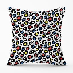 Warren Reed - Designer Coloured Leopard Print Outdoor Cushion in Blue - Size: 60 cm x 60 cm - thumbnail 1