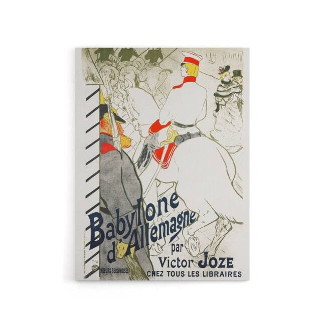 "Artery8 The German Babylon Novel Advert Canvas Wall Art Print Lautrec in White - Size: W18"" x H24""" - image 1