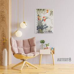 "Artery8 The German Babylon Novel Advert Canvas Wall Art Print Lautrec in White - Size: W18"" x H24""" - thumbnail 3