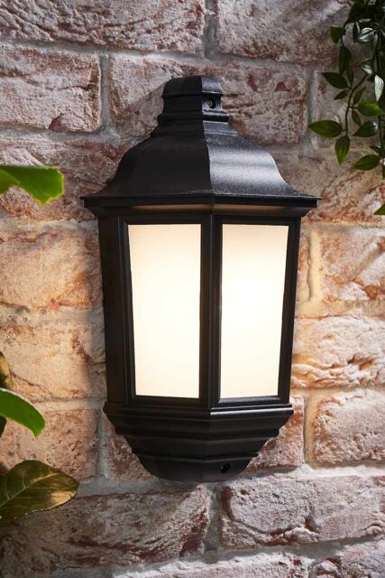 ValueLights Wiltshire Black Outdoor Wall Lantern - image 1