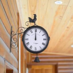EONLION Outdoor Garden Paddington Station Wall Clock in Black - Size: 100 cm - thumbnail 4