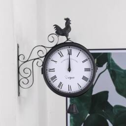 EONLION Outdoor Garden Paddington Station Wall Clock in Black - Size: 100 cm - thumbnail 3
