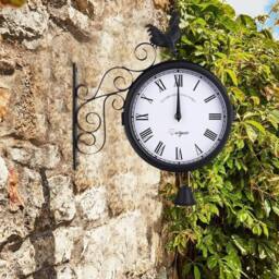 EONLION Outdoor Garden Paddington Station Wall Clock in Black - Size: 100 cm - thumbnail 5