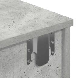 Berkfield Home Wall Shelf with Drawers Concrete Grey 100x37.5x19 cm Engineered Wood - thumbnail 9