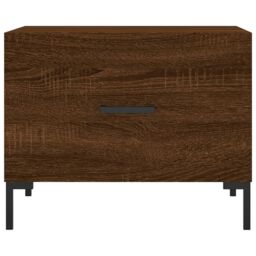 Berkfield Home Coffee Table Brown Oak 50x50x40 cm Engineered Wood - Size: 50 x 50 x 40 cm - thumbnail 5
