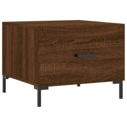 Berkfield Home Coffee Table Brown Oak 50x50x40 cm Engineered Wood - Size: 50 x 50 x 40 cm - thumbnail 2
