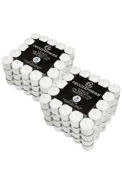 Deco Express Unscented White Colour Tealight Candle 8 Hours Pack of 200 - thumbnail 1