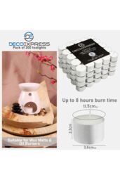 Deco Express Unscented White Colour Tealight Candle 8 Hours Pack of 200 - thumbnail 6
