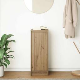 Berkfield Home Sideboard Artisan Oak 29.5x34x76 cm Engineered Wood in Brown - thumbnail 3