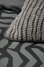 Nalu Nicole Scherzinger 'Makia' Duvet Cover Set in Charcoal - Size: Super King - thumbnail 4