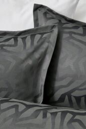 Nalu Nicole Scherzinger 'Makia' Duvet Cover Set in Charcoal - Size: Super King - thumbnail 5