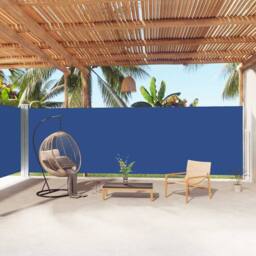 Berkfield Home Retractable Side Awning Blue 200x1000 cm - thumbnail 2