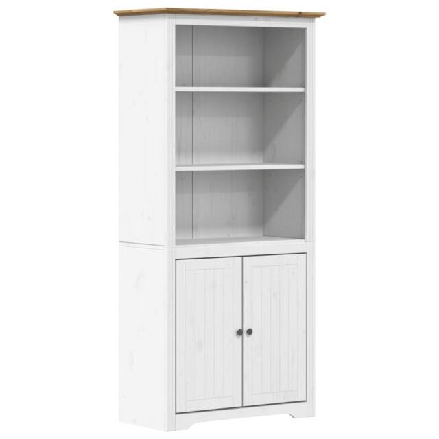 Berkfield Home Bookcase BODO White & Brown 80x40x172 cm Solid Wood Pine - Size: 80 x 40 x 172 cm - image 1