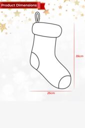 Neel Blue Red Velvet Christmas Stocking with Embroidered Xmas Tree & Merry Christmas Design - thumbnail 2