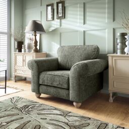 Abakus Direct Ingrid Collection Armchair in Rifle Green in Pale Green