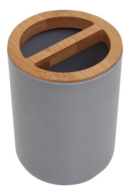 Orsina Modern Black Toothbrush Holder, Toothbrush Cup With Divider, Holder For Bathroom Accessories in Grey - image 1