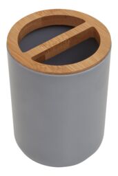 Orsina Modern Black Toothbrush Holder, Toothbrush Cup With Divider, Holder For Bathroom Accessories in Grey - thumbnail 1