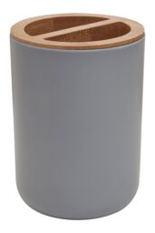 Orsina Modern Black Toothbrush Holder, Toothbrush Cup With Divider, Holder For Bathroom Accessories in Grey - thumbnail 3