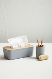 Orsina Modern Black Toothbrush Holder, Toothbrush Cup With Divider, Holder For Bathroom Accessories in Grey - thumbnail 4