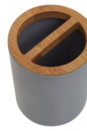 Orsina Modern Black Toothbrush Holder, Toothbrush Cup With Divider, Holder For Bathroom Accessories in Grey - thumbnail 6