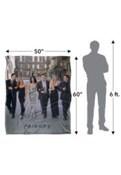 Friends Fancy Walk Officially Licensed Silky Touch Super Soft Throw Blanket 152x127 cm in White - thumbnail 5