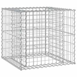 Berkfield Home Garden Bench with Gabion Basket Solid Wood Douglas in Brown - thumbnail 5