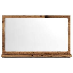 Berkfield Home Bathroom Mirror Cabinet Old Wood 60x11x37 cm Engineered Wood in Brown - Size: 60 x 11 x 37 cm - thumbnail 4