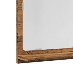 Berkfield Home Bathroom Mirror Cabinet Old Wood 60x11x37 cm Engineered Wood in Brown - Size: 60 x 11 x 37 cm - thumbnail 7
