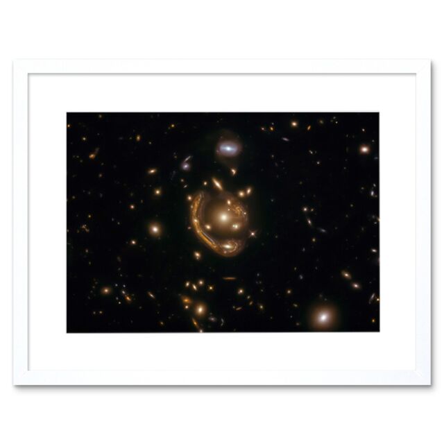 Artery8 Wall Art Print Hubble Space Astronomy Einstein Molten Ring Galaxy Phenomenon Gravitational Lensing Distant Galaxy Peak Epoch Starbirth Cosmic - image 1