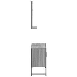 Berkfield Home Stylish 2 Piece Bathroom Cabinet Set Grey Sonoma Engineered Wood - thumbnail 7