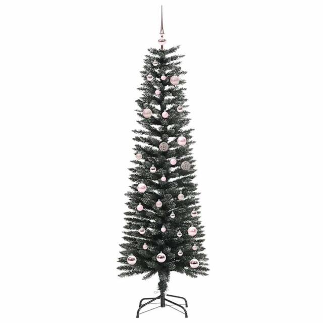 Berkfield Home Elegant Artificial Christmas Tree with 150 LEDs Green 43 x 43 x 150 cm - image 1