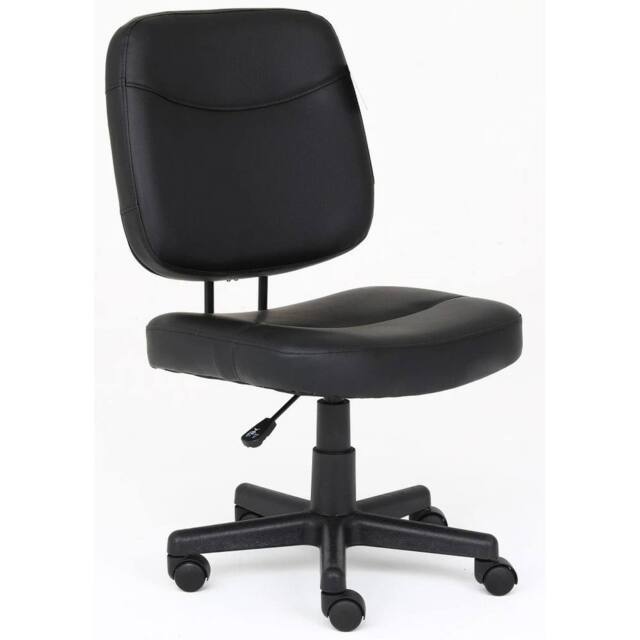 FORGEVIO Swivel PU Leather Home Office Computer Desk Chair for Study BLACK - image 1