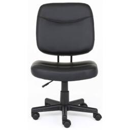 FORGEVIO Swivel PU Leather Home Office Computer Desk Chair for Study BLACK - thumbnail 3