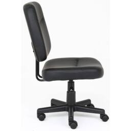 FORGEVIO Swivel PU Leather Home Office Computer Desk Chair for Study BLACK - thumbnail 4