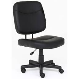 FORGEVIO Swivel PU Leather Home Office Computer Desk Chair for Study BLACK