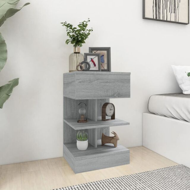 Berkfield Home Bedside Cabinets 2 pcs Grey Sonoma 40x35x65 cm Engineered Wood - Size: 40 x 35 x 65 cm - image 1