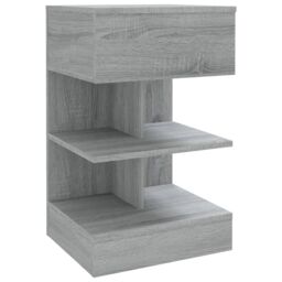Berkfield Home Bedside Cabinets 2 pcs Grey Sonoma 40x35x65 cm Engineered Wood - Size: 40 x 35 x 65 cm - thumbnail 3