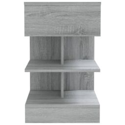 Berkfield Home Bedside Cabinets 2 pcs Grey Sonoma 40x35x65 cm Engineered Wood - Size: 40 x 35 x 65 cm - thumbnail 6