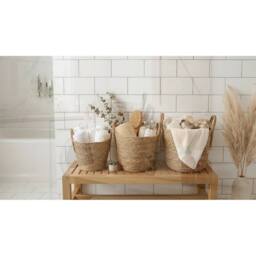 KORVIXA Wicker Plant Pots with Handles 3Pc in Brown - thumbnail 3