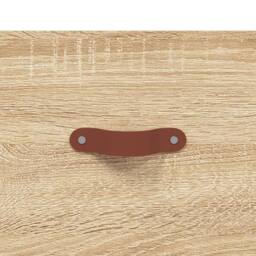 Berkfield Home Decorative Coffee Table Sonoma Oak 50x50x40 cm Engineered Wood in Light Tan - Size: 50 x 50 x 40 cm - thumbnail 9