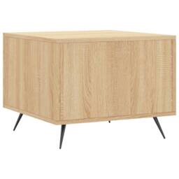 Berkfield Home Decorative Coffee Table Sonoma Oak 50x50x40 cm Engineered Wood in Light Tan - Size: 50 x 50 x 40 cm - thumbnail 8