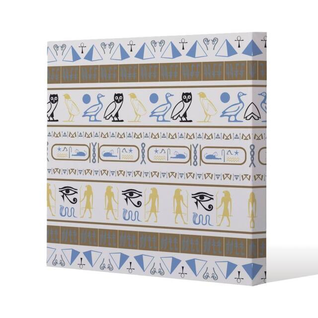 Benjamin Tate Design Heiroglyphs (Canvas Print) / 101 x 101 x 4cm in Natural - Size: 101 x 101 x 4 cm - image 1
