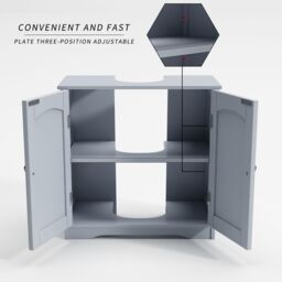 MCC Direct Undersink Bathroom Cabinet with shelves - Colarado in Grey - thumbnail 4
