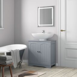 MCC Direct Undersink Bathroom Cabinet with shelves - Colarado in Grey - thumbnail 1