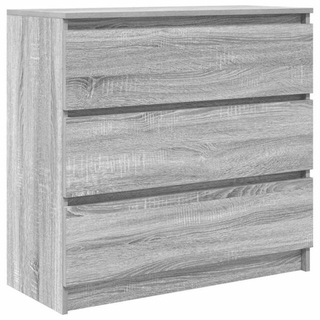 Berkfield Home Sideboard Grey Sonoma 80x35x76 cm Engineered Wood - Size: 80 x 35 x 76 cm - image 1