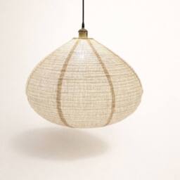 CGC Lighting Selma Linen Large Bell Shape Easy Fit Hand Made Lampshade in Beige - thumbnail 1